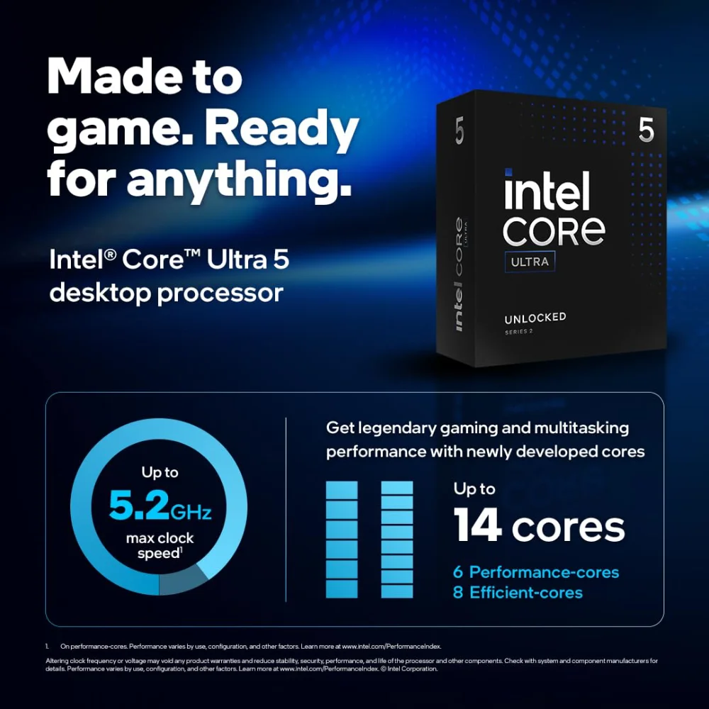 Intel Processor Ultra 5 245KF (Graphic Reqiured) view 4